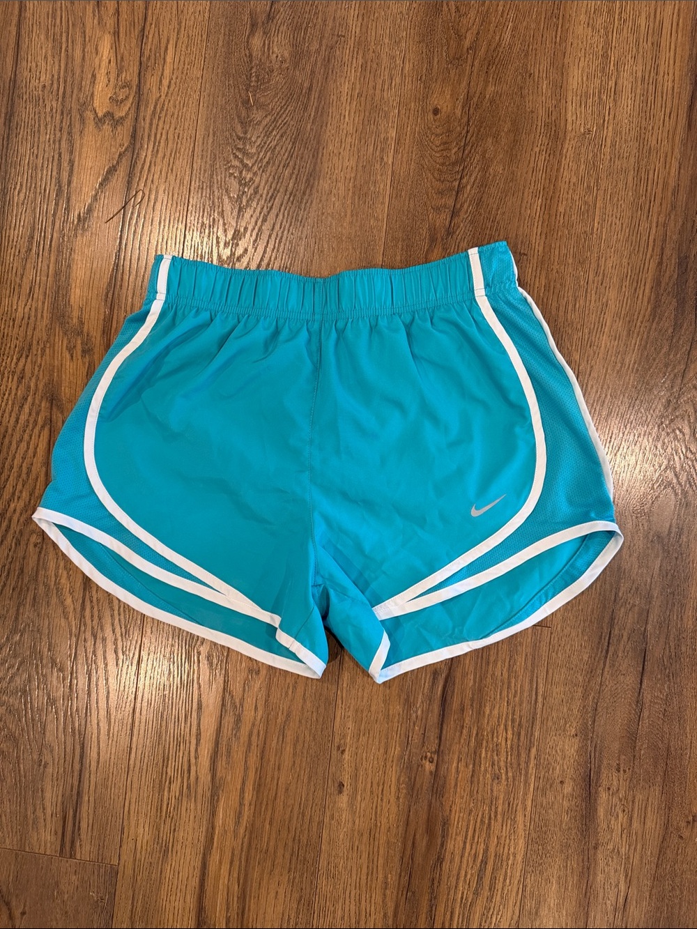 Nike Women's Teal Athletic Shorts with White Trim